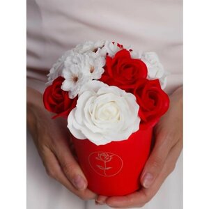 Букет из мыльных роз, цветы из мыла, Цветы на 14 февраля и 8 марта
