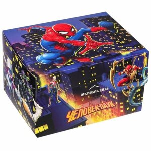 Бум Коробка складная Сюрприз ,20х15х12.5 см, Человек-паук