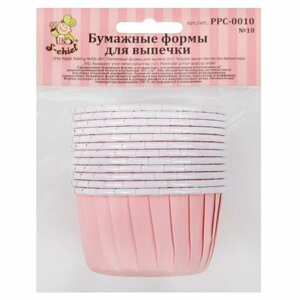 Бумажные формы для выпечки (усиленные с бортиком)S-CHIEF" PPC-0010, 5x3.9х5 см, 12 шт. 10 розовый