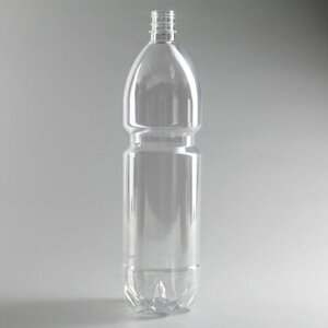 Бутылка пластиковая одноразовая, 1,5 л, ПЭТ, без крышки, цвет прозрачный (50 шт.)