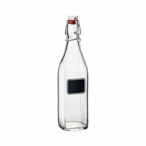 Бутылка с крышкой "Лавана", стекло,0,52л, диаметр 66, высота 253мм, прозр, черный