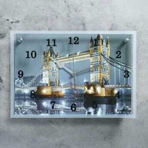 Часы-картина настенные, интерьерные "Тауэрский Мост", бесшумные, 25 х 35 см (комплект из 3 шт)