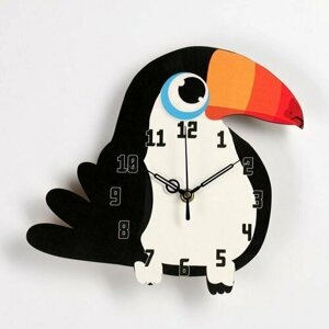 Часы настенные, серия: Детские "Птица", дискретный ход, 24 х 24 см (комплект из 5 шт)