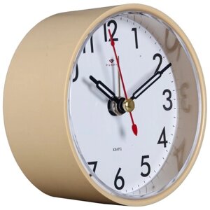 Часы настольные Рубин В7-005 бежевый 8 см 0.1 кг 8 см 3.7 см светлый 3.7 см