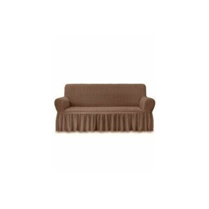 Чехол на трехместный диван на резинке с подлокотниками универсальный для мебели