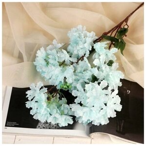 Цветы искусственные "Фиалка на ветке" 5х80 см, голубой