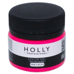 Декоративный гель для лица, волос и тела Color Gel, Holly Professional (Pink Neon)