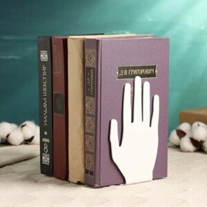 Держатель-подставка для книг "Руки" набор 2шт, 12,7х8,9х15,4см, белый