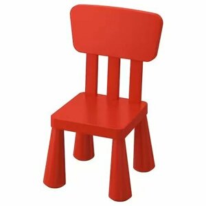 Детский стул, для дома/улицы, красный, Маммут икеа, Mammut IKEA