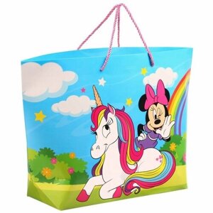 Disney Пакет подарочный, сумка, 46 х 31 х 13 см, Миини и единорог
