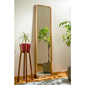 Дизайнерское напольное зеркало Juliet в деревянной раме. 160x40. Светлый дуб
