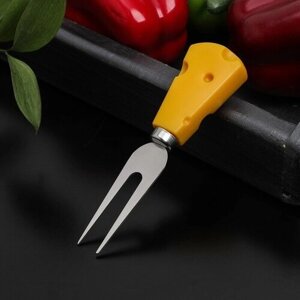 Доляна Нож для сыра Доляна Cheese, 13,5 см, цвет жёлтый