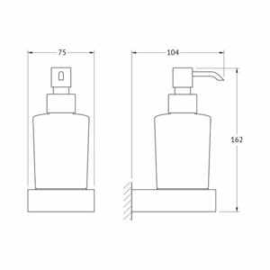 Дозатор для жидкого мыла ARTWELLE Regen матовое стекло/хром
