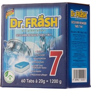 Dr. FRASH Чистящее средство для посуды (таблетки)7 в 1" для посудомоечных машин 60шт. х20г