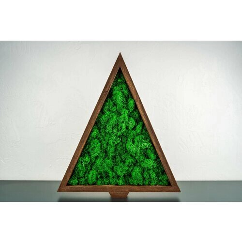 Ель искусственная декоративная новогодняя из стабилизированного мха ЧудоЕлка на стол или на стену, размер 40 см.