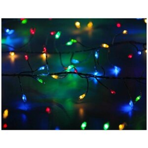 Электрогирлянда фейерверк (роса), 240 разноцветных mini-LED огней, 2.4+5 м, серебряная проволока, уличная, Koopman International AX8717420