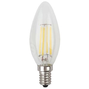 ЭРА Лампа светодиодная филаментная ЭРА E14 7W 2700K прозрачная F-LED B35-7W-827-E14 Б0027942