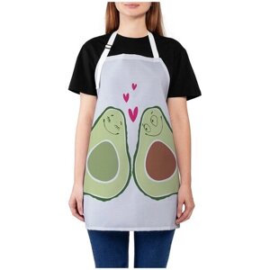 Фартук кухонный JoyArty "Любовь авокадо", универсальный размер для женщин и мужчин