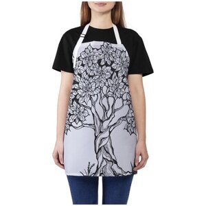 Фартук женский для готовки JoyArty "Дерево со скрученным стволом", универсальный размер