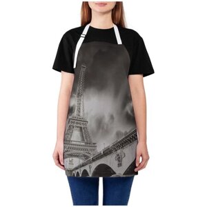Фартук женский для готовки JoyArty "Гроза над Парижем", универсальный размер