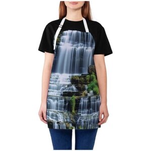 Фартук женский для готовки JoyArty "Ступенчатый длинный водопад", универсальный размер