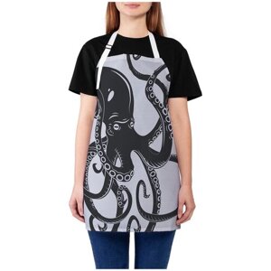Фартук женский для готовки JoyArty "Упрямый осьминог", универсальный размер