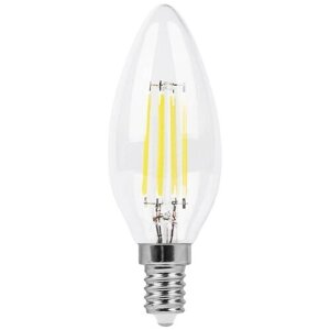 Feron (10 шт.) Лампа светодиодная филаментная Feron E14 11W 4000K Свеча Прозрачная LB-713 38008