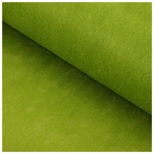 Фетр для упаковок и поделок, однотонный, оливковый, двусторонний, зеленый, рулон 1шт, 50 см x 15 м