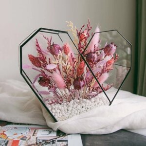 "Флорариум Сердце с сухоцветами Гортензия" от Severinside