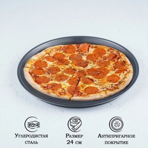 Форма для пиццы Доляна Жаклин. Пицца 1003536, 1 шт., 24 см, 24х24 см