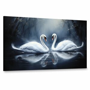 Интерьерная картина 100х60 "лебедь"