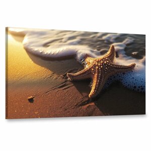 Интерьерная картина 100х60 "Морская звезда и песня моря"