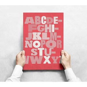 Интерьерный постер "Английский алфавит" формата А4 (21х30 см) без рамы