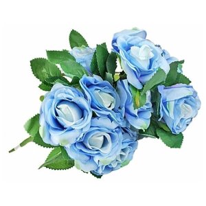 Искусственные цветы Rettal "Розы", голубой, 50 см