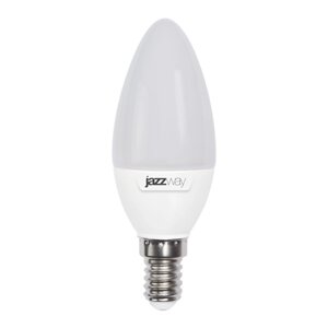 Jazzway Лампа светодиодная (LED) свеча» d38мм E14 220° 7Вт 220-240В матовая тепло-белая желтая 3000К