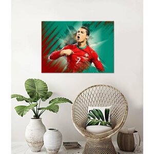 Картина/Картина на холсте/Картина на холсте для интерьера/Картина на стену/Картина для дома/ Криштиану Роналду (7) - Cristiano Ronaldo (7) 30х40