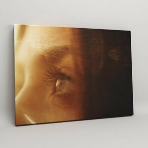 Картина на холсте (интерьерный постер) Взгляд девушки" люди, с деревянным подрамником, размер 60x45 см