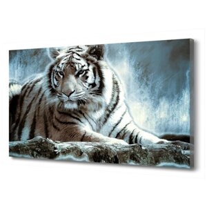 Картина на холсте "Тигр" PRC-351 (45x30см). Натуральный холст