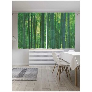 Классические шторы JoyArty "Лесной бамбук", серия Oxford DeLux, 2 полотна 145x180 см
