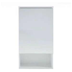 Клик Мебель Зеркало-шкаф для ванной комнаты "Вега 4002" белое, 40 х 13,6 х 70 см