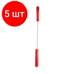 Комплект 5 штук, Ершик FBK с нерж стержнем пласт ручка 500x150мм D40мм красный 10756-3