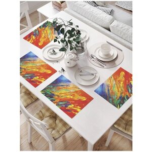 Комплект салфеток JoyArty "Пламенные краски" для сервировки стола (32х46 см, 4 шт.)