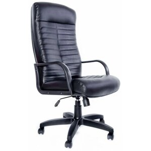 Компьютерное кресло Евростиль Консул офисное, обивка: искусственная кожа, цвет: черный