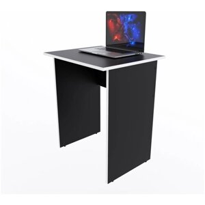 Компьютерный стол "Минис", 60х50х72.6 см, чёрный с белой кромкой