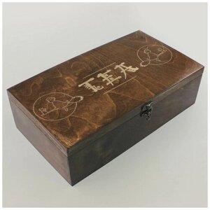 Коробка для чайных пакетиков Чайница из дерева, 8 отделений с узором аниме, ведьмина служба доставки, кики, кот - 145"