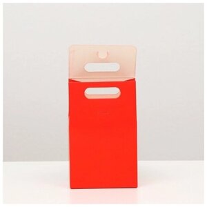 Коробка-пакет с ручкой, красная, 15 х 10 х 6 см (2 штуки)
