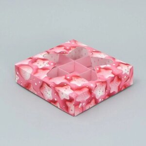 Коробка под 9 конфет «Сладости», 14.7 х 14.7 х 3.5 см (комплект из 20 шт)