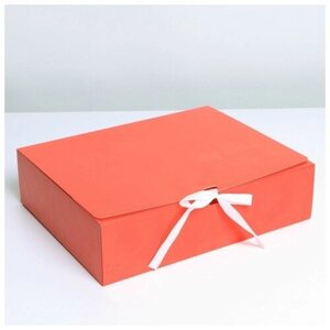Коробка подарочная складная, упаковка, «Красная», 31 х 24.5 х 8 см