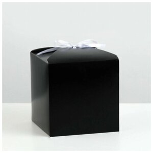 Коробка складная чёрная, 14 х 14 х 14 см