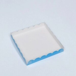 Коробочка для печенья, синяя, 21 х 21 х 3 см (комплект из 40 шт)